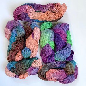 Hand Dyed Cotton/Bamboo Yarn Bundle